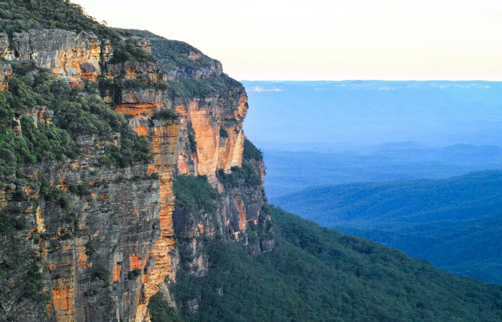 Large Rocky Cliffs in the Blue Mountains, Australia
